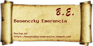 Besenczky Emerencia névjegykártya